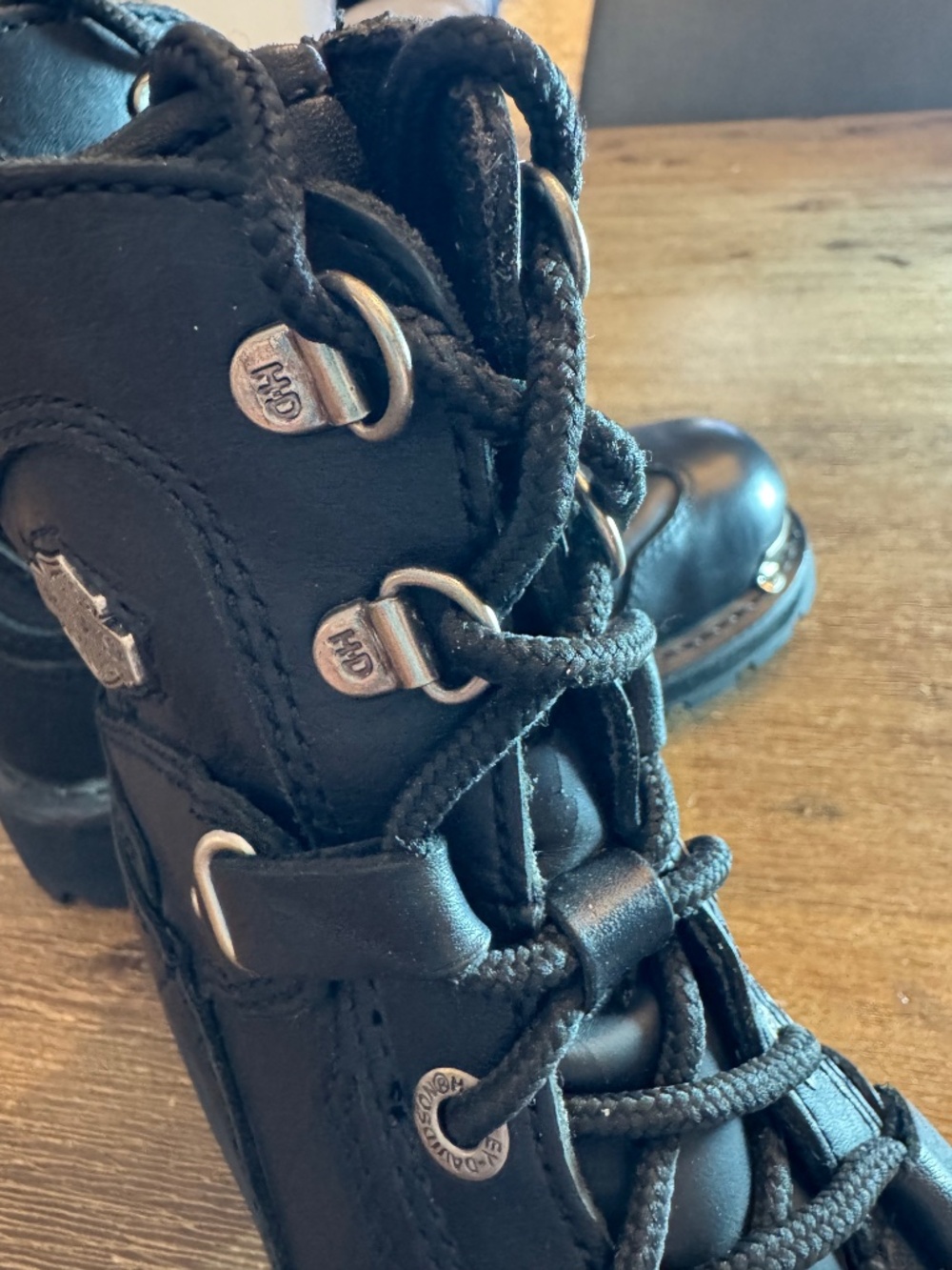 NEW Harley-Davidson El Paso Women's Black Leather Boots Sz US 5 UK3 EUR35 NWOB - Picture 8 of 13